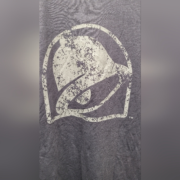 Mens XL taco bell employee shirt grey/purple graphic logo - Picture 3 of 5